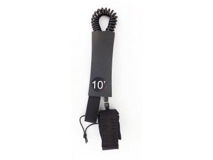 Neon coil leash 10 paddleboard black