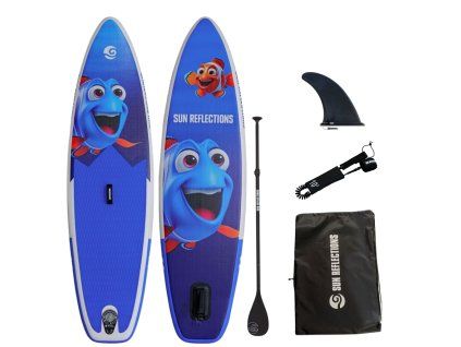 detsky paddleboard sun reflections kids blue